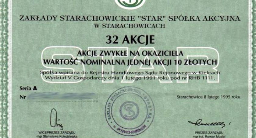Papierowe akcje STARa bez wartości?