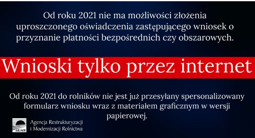 Rolnicze wnioski tylko przez internet