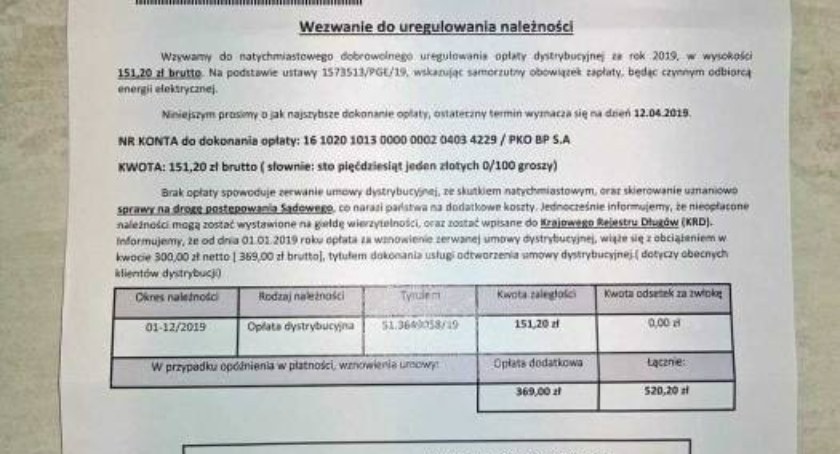 Podejrzane wezwanie do zapłaty