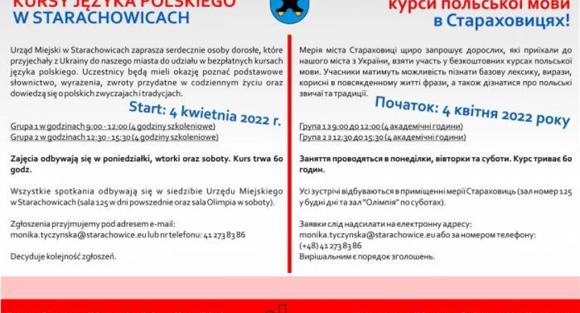 Kurs języka polskiego dla uchodźców