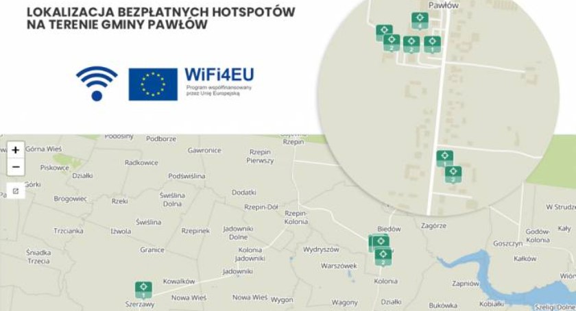 Bezpłatna sieć WiFi4EU w gminie Pawłów