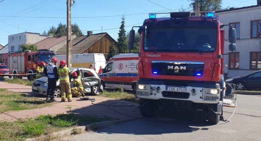 Dzielna postawa strażaka z OSP Marcinków. Na miejscu był jako jeden z pierwszych