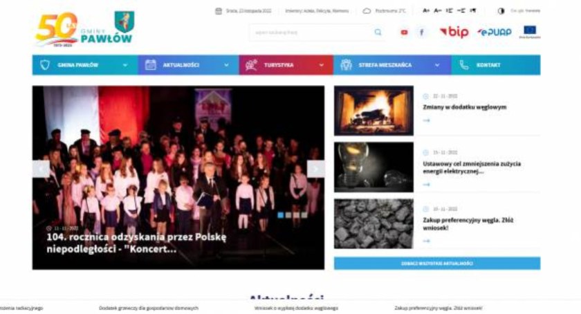 Nowa strona internetowa i nowy BIP gm. Pawłów