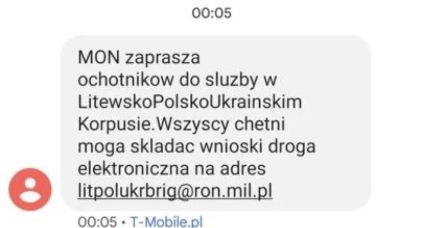 Podejrzane SMS-y z resortu obrony narodowej. Mieszkańcy powiatu starachowickiego otrzymali je w poniedziałek