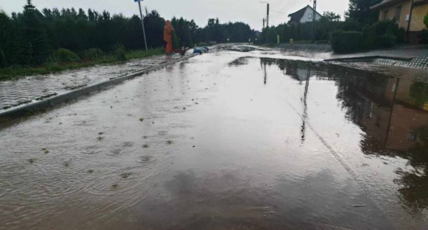 Ulewny deszcz w gm. Pawłów zrobił swoje!
