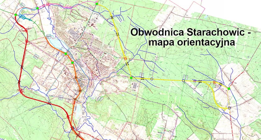 Znany jest wariant przebiegu drugiej obwodnicy Starachowic