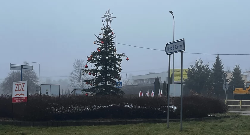 Świąteczne choinki w krzywym zwierciadle