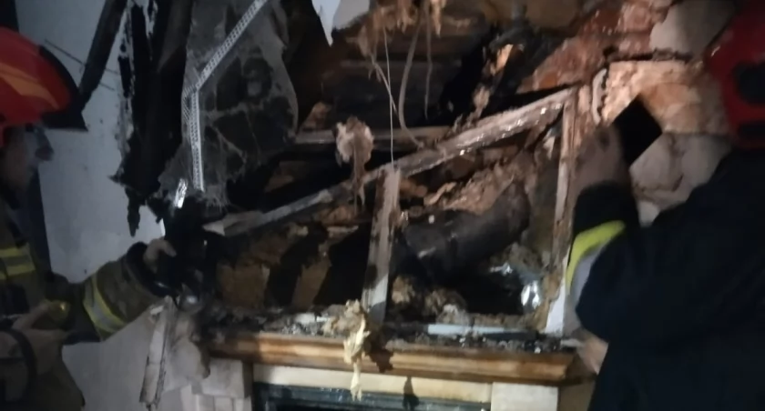 Pożar w miejscowości Rzepin Kolonia. Powodem nieszczelny przewód kominowy