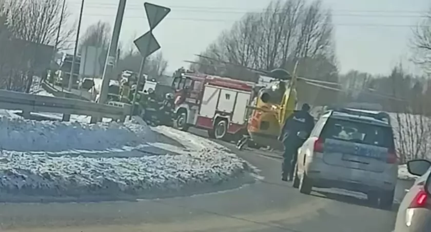 Wypadek w naszym regionie. Lądował śmigłowiec LPR