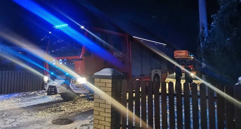 Alarm dla strażaków. Zadymienie w mieszkaniu w Młynku