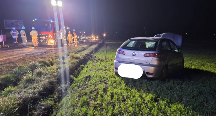 Wypadek na drodze pomiędzy Starachowicami a Tychowem Starym. Kierowca z urazem barku [ZDJĘCIA]