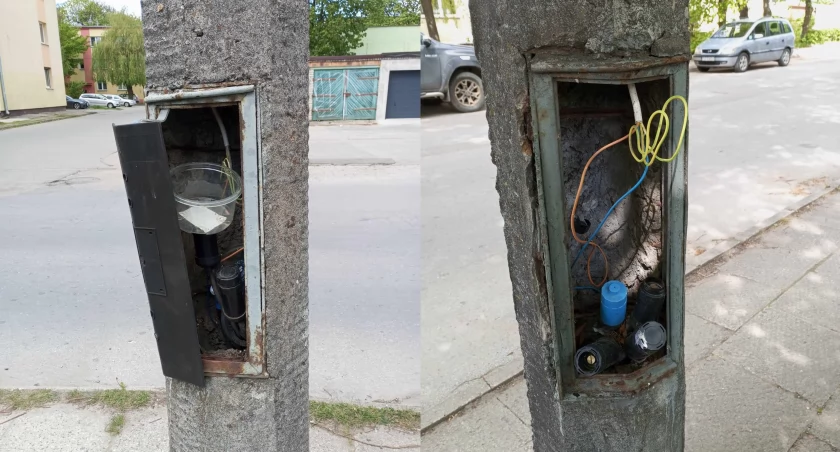 Uwaga niebezpieczeństwo - kable na wierzchu