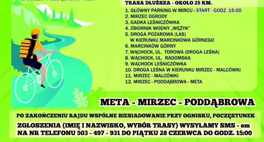 II Rekreacyjny rajd rowerowy po gm. Mirzec