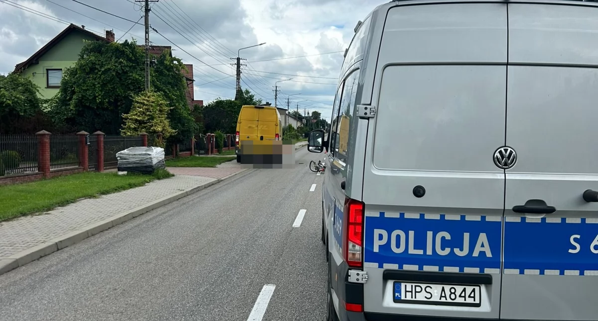 Wypadek w Małyszynie Górnym. Rowerzysta potrącony przez samochód