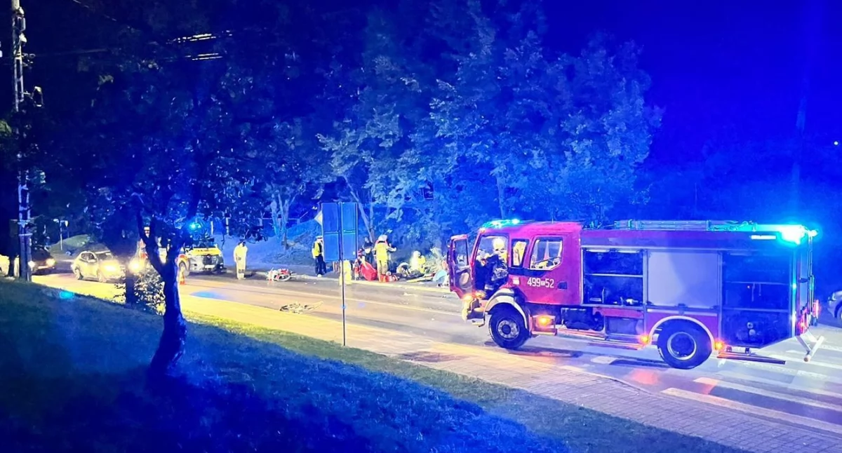 Wypadkowy czwartek na drogach powiatu starachowickiego. Dwaj poszkodowani po zderzeniu motocykla z rowerzystą