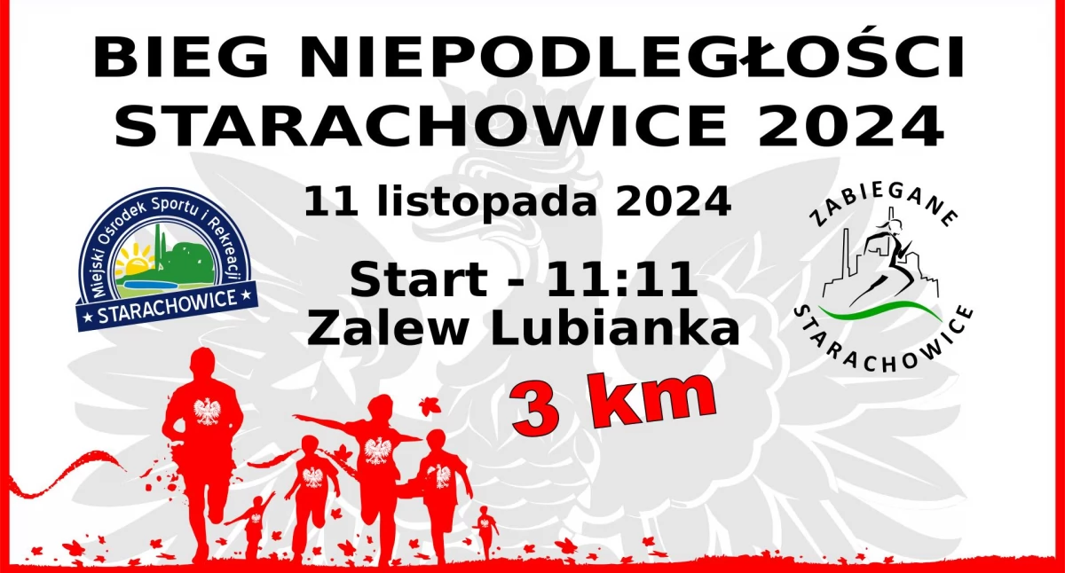 Bieg Niepodległości 2024 już w poniedziałek. Stowarzyszenie Zabiegane Starachowice zaprasza
