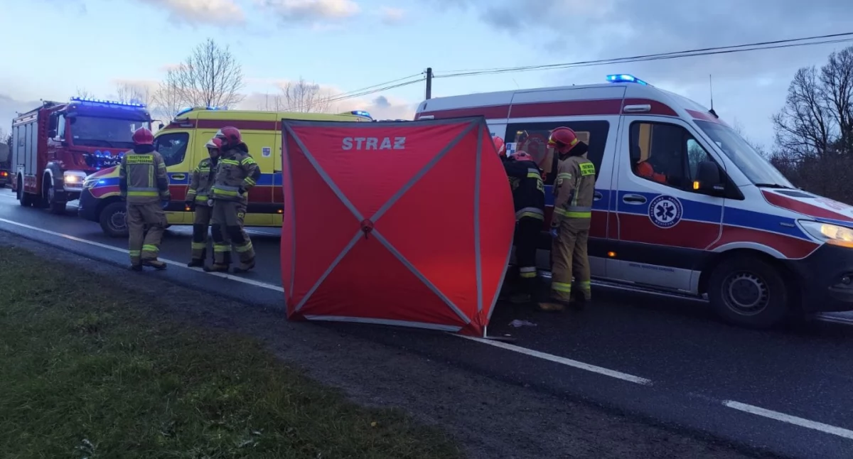 Tragiczny wypadek na DK42 w Parszowie. Nie żyje 14-letnia dziewczyna