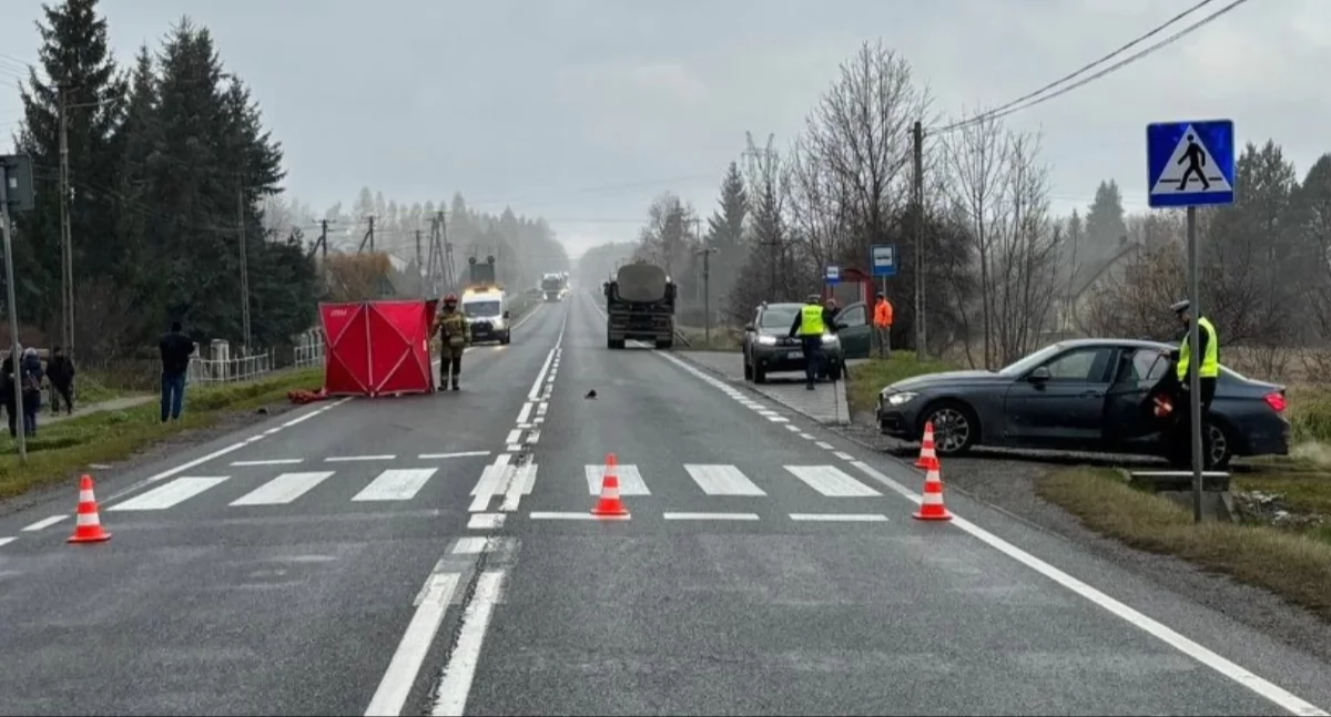 Jest śledztwo Prokuratury Rejonowej po tragicznym wypadku w Parszowie. Z jaką prędkością poruszał się kierowca ciężarówki?