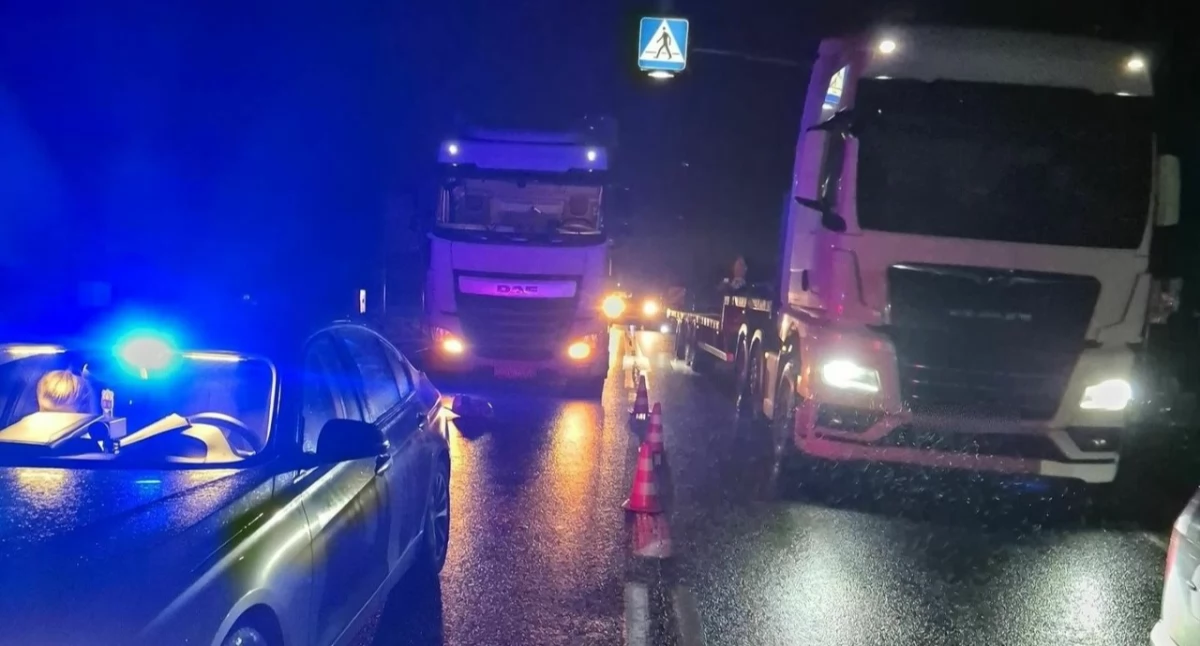 Dramat na DK nr 42 w Wielkiej Wsi. Nie żyje mężczyzna potrącony przez samochód ciężarowy