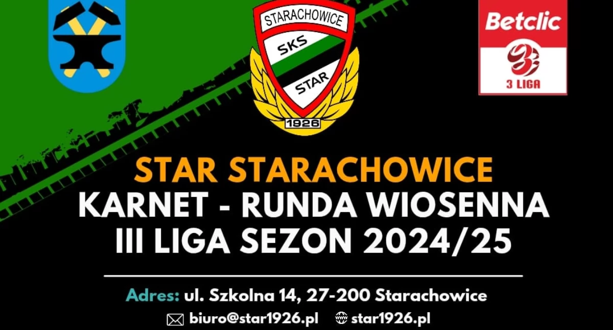 Star Starachowice zaprasza. Ruszyła sprzedaż karnetów na rundę wiosenną sezonu 2024/25