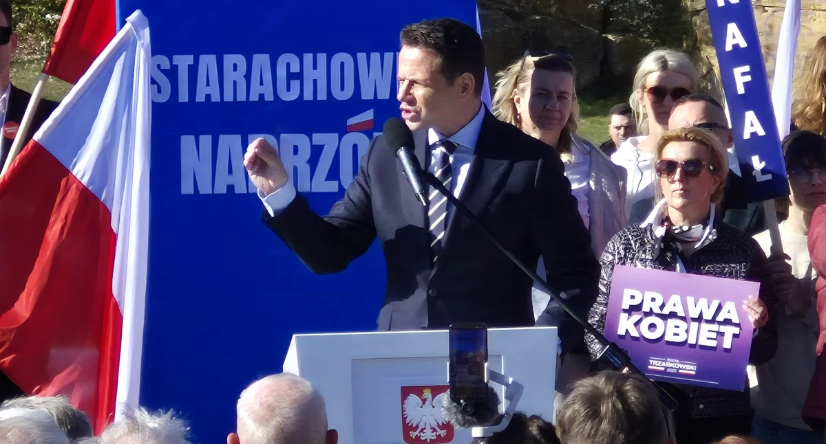 Rafał Trzaskowski w Starachowicach. Kandydat na prezydenta RP mówił o Centralnym Okręgu Przemysłowym, bezpieczeństwie i zakupach dla wojska