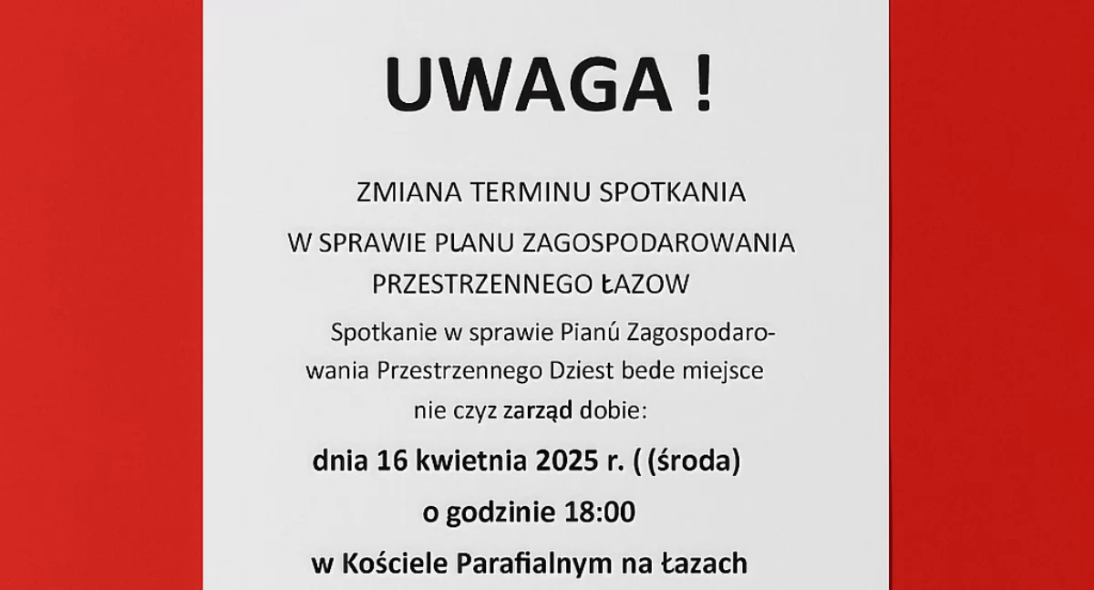 Zaproszenie. Konsultacje na Łazach