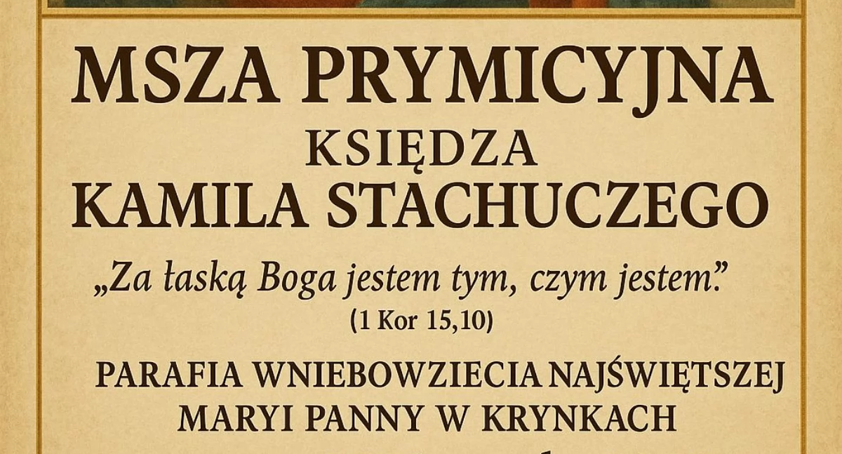 Prymicja w kryneckiej parafii. Po ćwierć wieku doczekali się kapłana