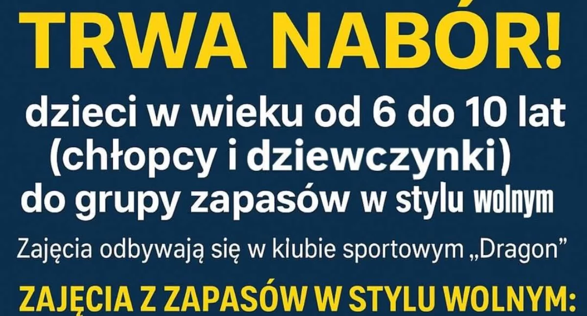 Dragon Starachowice z nową sekcją. Stawiają na zapasy w stylu wolnym