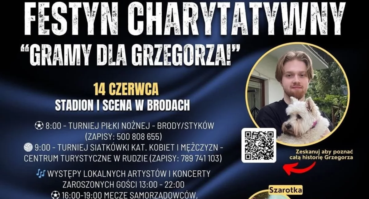 Festyn charytatywny „Gramy dla Grzegorza”. W sobotę, 14 czerwca wielkie wydarzenie w gminie Brody