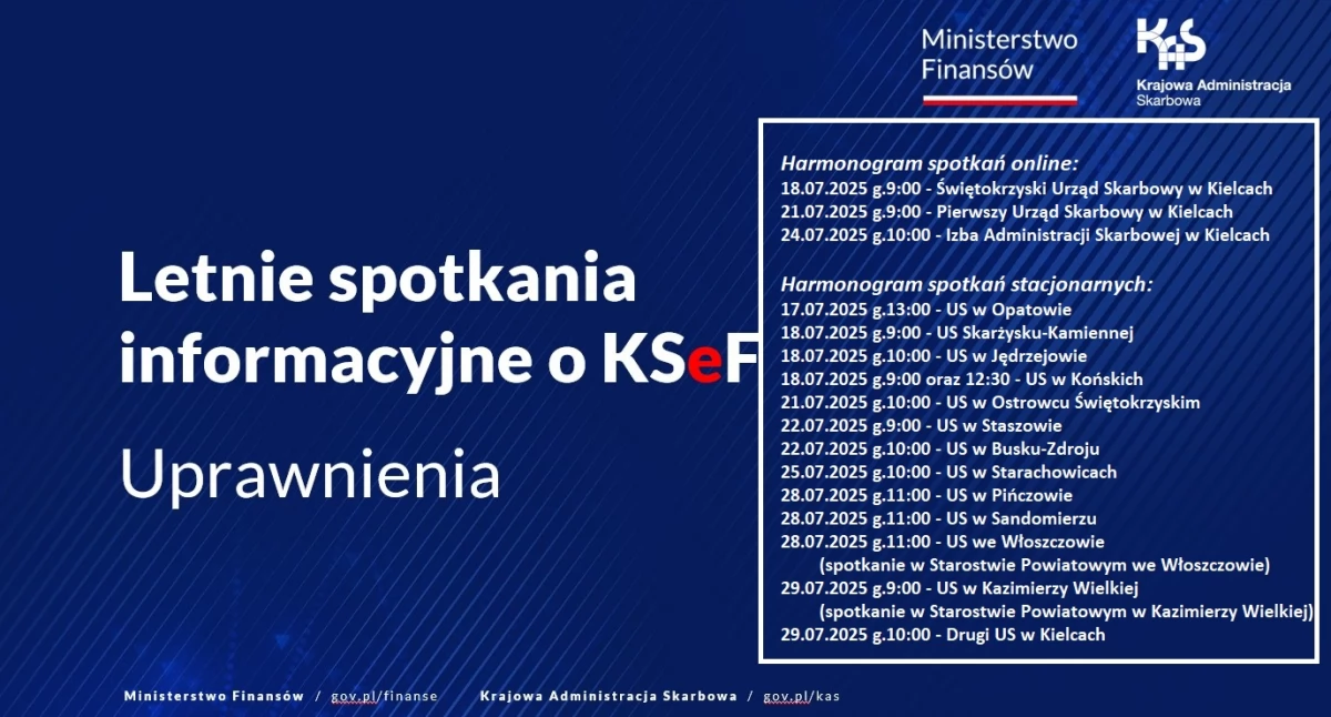 Letnie spotkania informacyjne o KSeF
