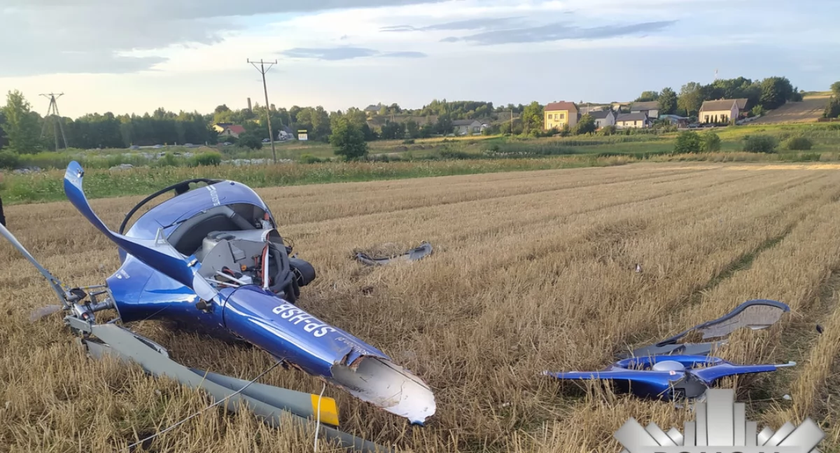 Jest śledztwo po niedzielnym wypadku na terenie gminy Iłża. Na miejscu pracuje Państwowa Komisja Badania Wypadków Lotniczych
