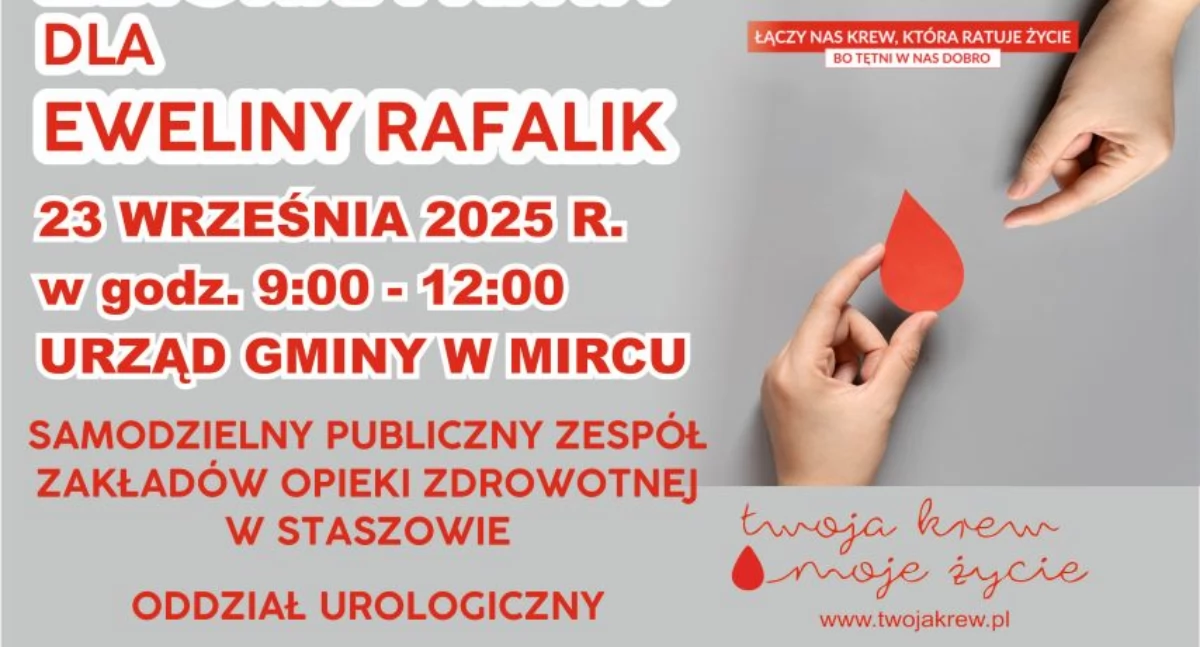  Zbiórka krwi w Mircu. Potrzebne wsparcie dla Eweliny Rafalik