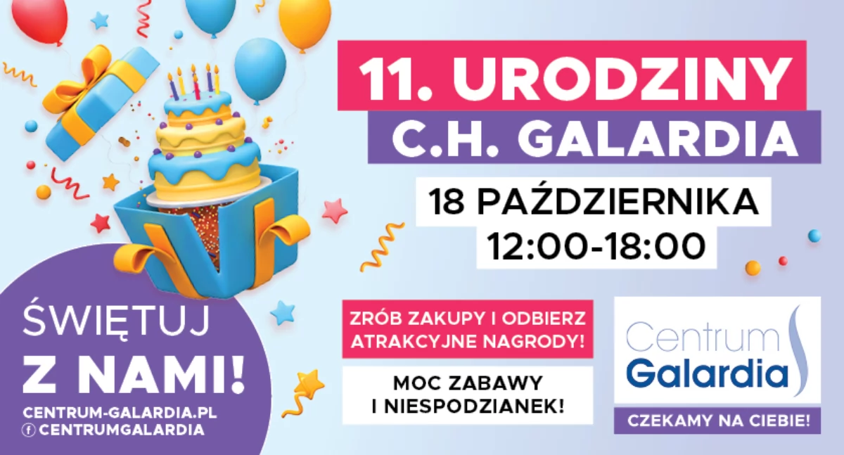 Galardia świętuje 11. urodziny! Cyrkowa zabawa, nagrody i mnóstwo atrakcji – już 18 października!