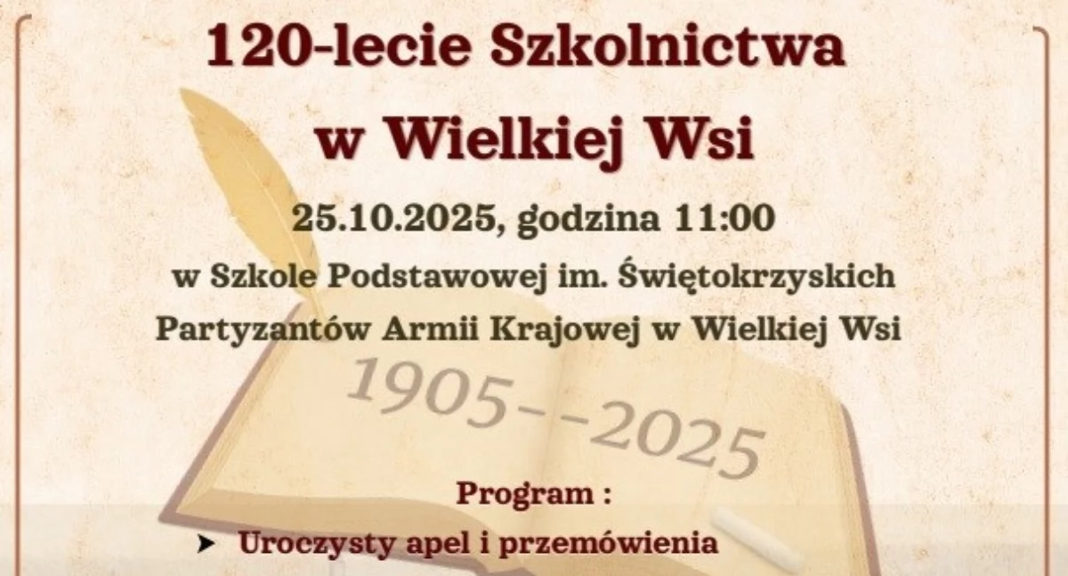 120 szkolnictwa w Wielkiej Wsi
