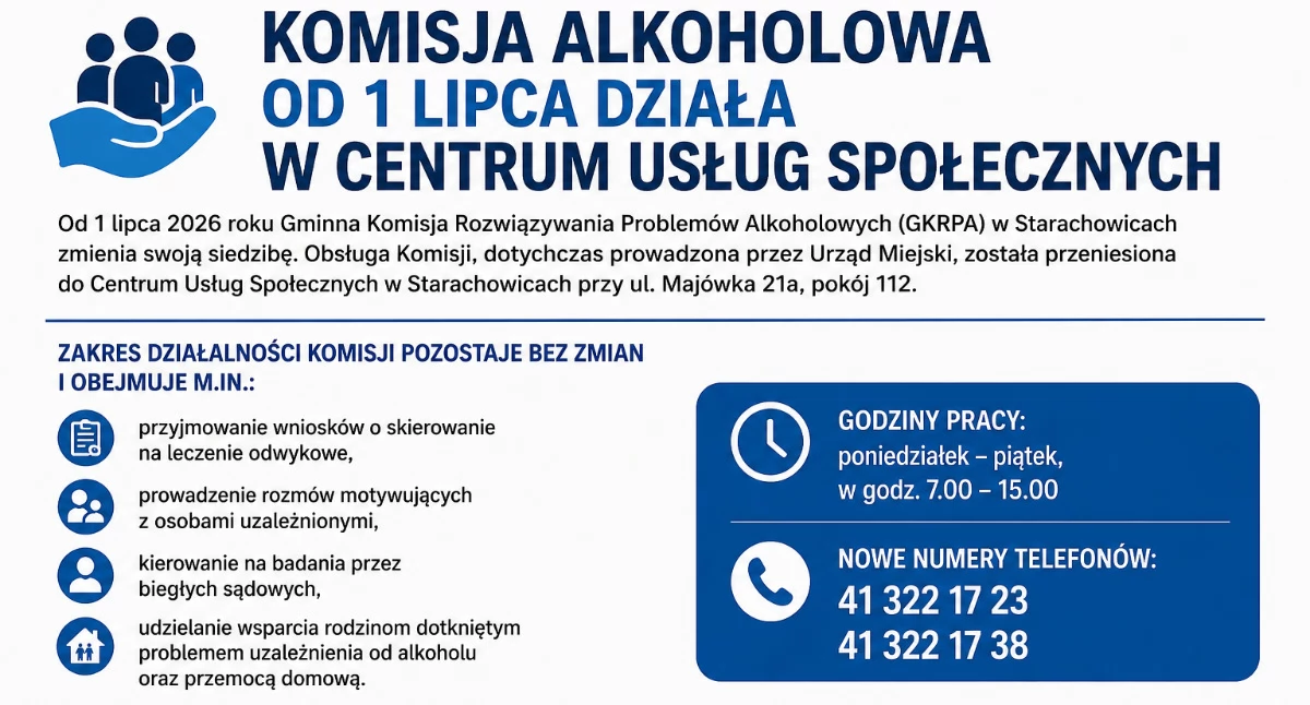 Komisja alkoholowa w Starachowicach zmienia siedzibę, zadania pozostają 