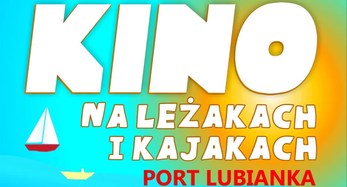 Kino na leżakach i kajakach, nad Lubianką