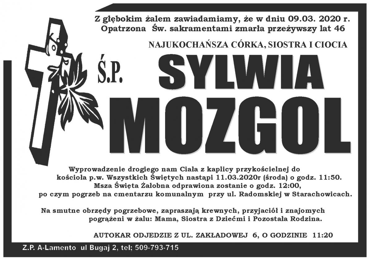 Ś.P. Sylwia Mozgol (nekrolog)