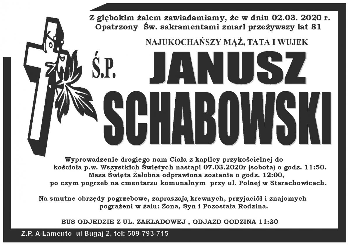 Ś.P. Janusz Schabowski (nekrolog)