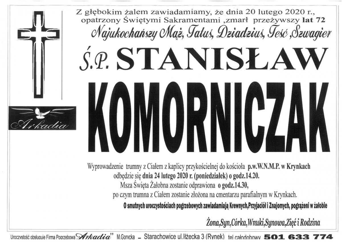 Ś.P. Stanisław Komorniczak (nekrolog)