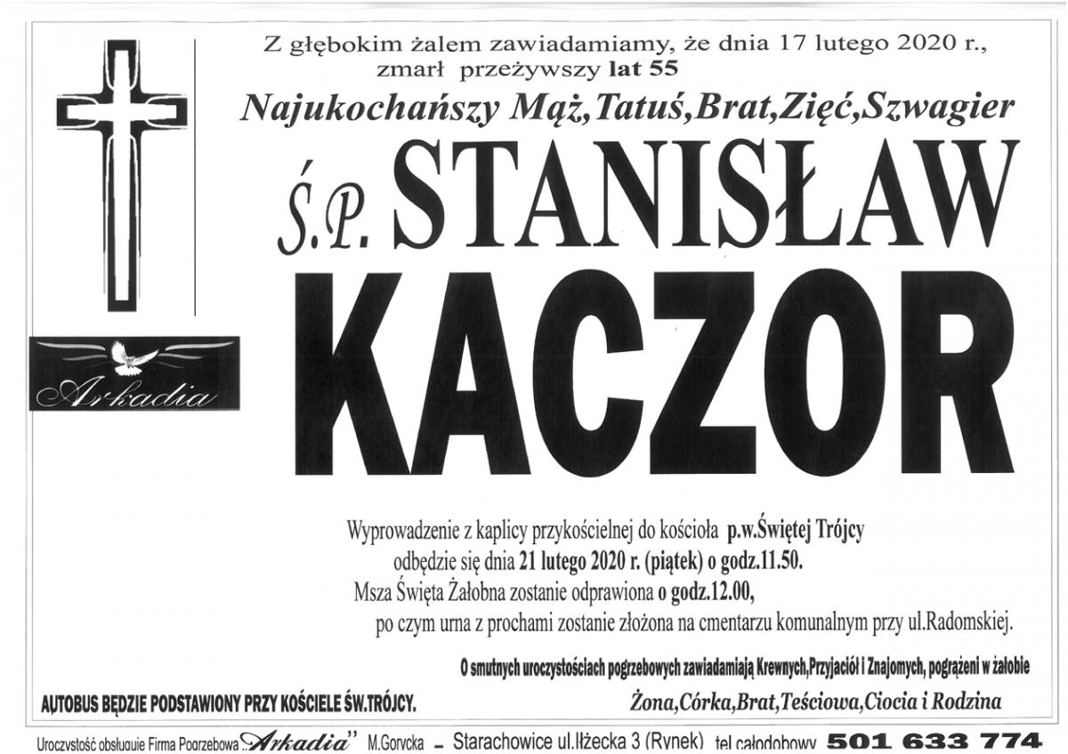 Ś.P. Stanisław Kaczor (nekrolog)