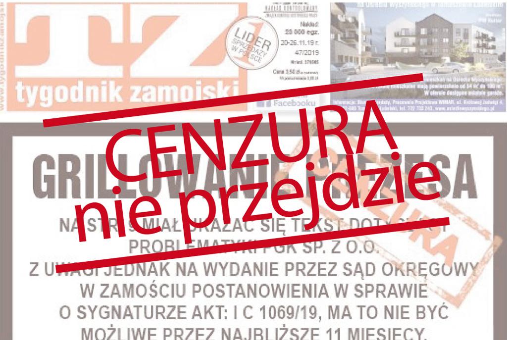 Cenzura nie przejdzie! Publikujemy zakazane teksty Tygodnika Zamojskiego. W geście solidarności