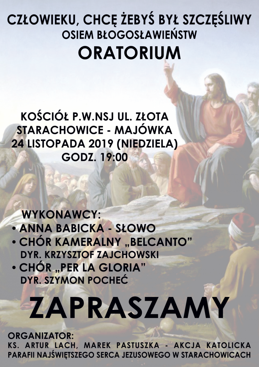 Oratorium już w niedzielę
