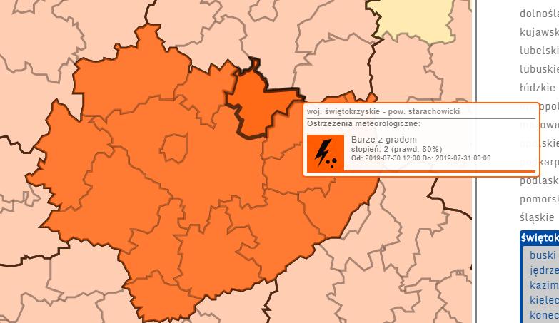 Idą burze. Ostrzeżenie meteorologów