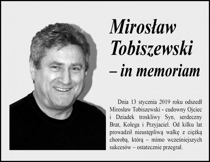 Mirosław Tobiszewski – in memoriam