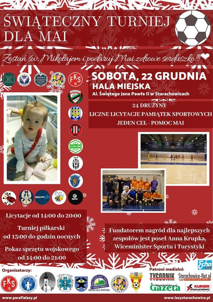 Świąteczny turniej dla Mai Grabarczyk już w sobotę. Ona potrzebuje Waszego wsparcia!