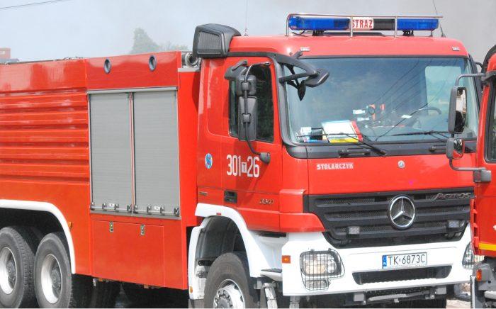 Pożar w Grabkowie. Strażacy gnali na sygnałach