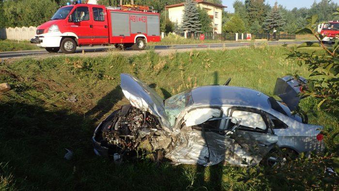 40-tonowy tir wjechał w audi A4. Są poszkodowani