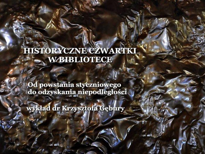 Niezwykle ciekawe wykłady Krzysztofa Gębury, czyli historyczne czwartki w bibliotece