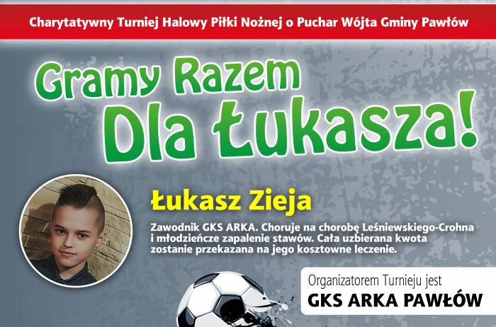 Zagrają razem dla Łukasza. Zbierz drużynę i weź udział w charytatywnym turnieju