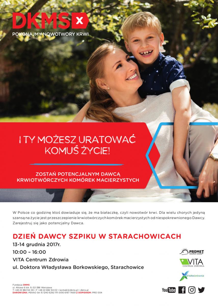 Dzień Dawcy Szpiku w Starachowicach. Przyjdź, podaruj chorym drugą szansę!